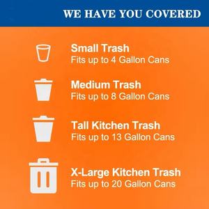 Sacs poubelle pour entrepreneur 42 gallons 3.0 mil Sac poubelle robuste noir 33x48 ich(50 pièces) - Product Image 6