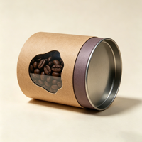 Emballage personnalisé en tube de papier kraft cylindrique écologique et biodégradable pour le thé, le café, les boissons, taille personnalisable, couleur personnalisée
