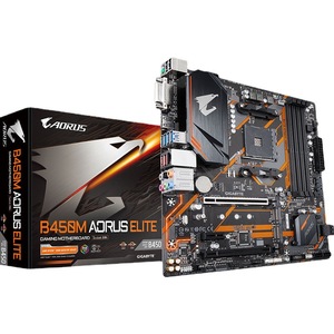 เมนบอร์ด Gigabyte รองรับ DDR4 สำหรับ AMD R5 3500x รุ่น B450M <span class=keywords><strong>AORUS</strong></span> ELITE พร้อมพาวเวอร์ไอเท็ม ที่เก็บข้อมูล แรม ช่องเสียบ SATA การ์ด - Product Image 1