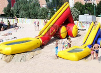 Nouveau design happy hop commercial pas cher château gonflable arrière-cour parc jeux longs toboggans gonflables toboggan gonflable commercial