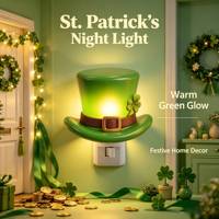 Lampe LED de nuit verte Saint-Patrick avec trèfle, décorative pour les fêtes irlandaises, personnalisable pour la maison et les fêtes