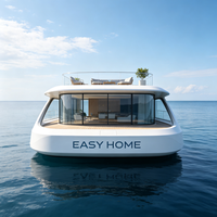 Maison flottante moderne, bungalow aquatique modulaire, maison flottante préfabriquée pour site touristique