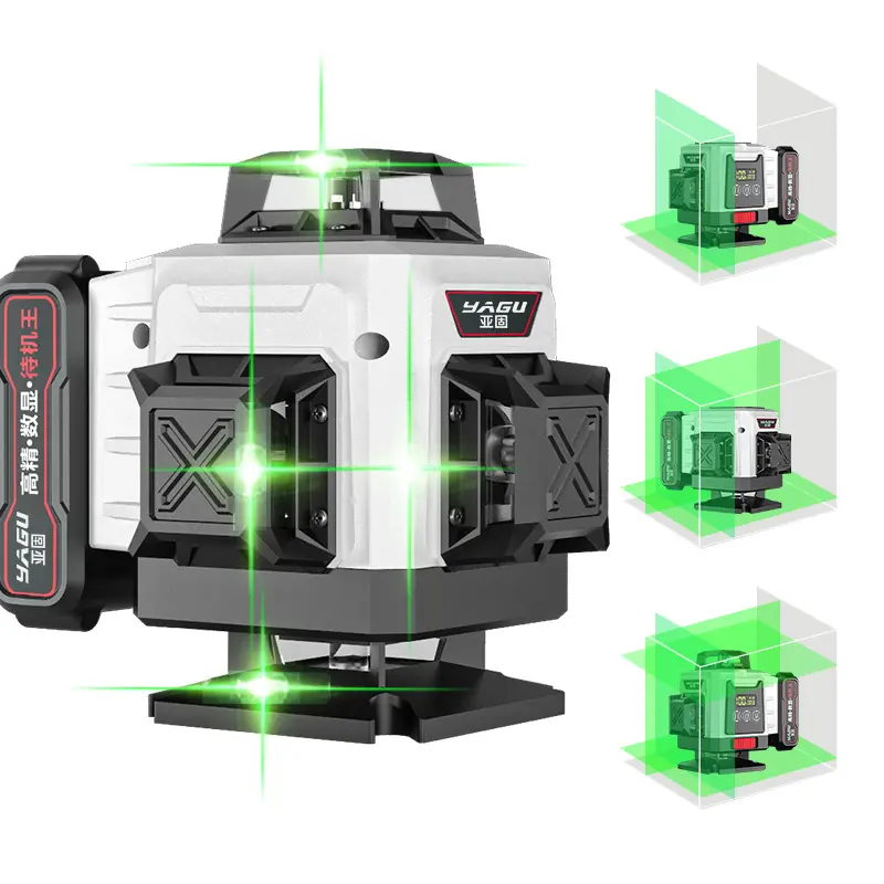 Super 12/16 line 3/4D green laser level self-leveling 360 horizontal and vertical