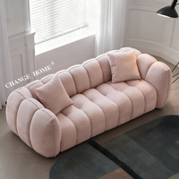 Canapé moderne compressé style crème, canapé sans cadre, canapé droit, mobilier de salon, fauteuils, canapés de luxe pour salon