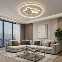 Plafonnier LED Zhongshan Playful Star and Cloud avec bordure incrustée de cristaux et motif créatif pour chambre d'enfant moderne
