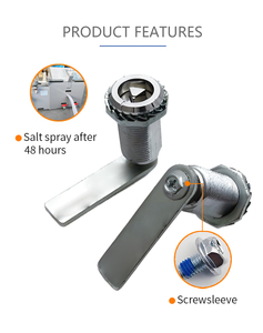 Kẽm chết đúc sáng Chrome khóa hợp kim kẽm t xử lý máy bán hàng tự động khóa tam giác khóa biến lưỡi khóa - Product Image 4