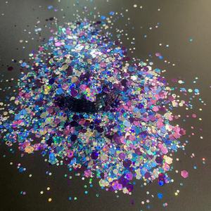 Gatto arcobaleno Glitter brillante fantasia acrilico polvere Chunky Glitter 2 oz shaker per il confezionamento - Product Image 1