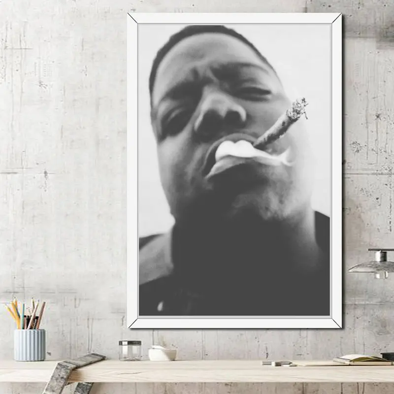 Hip Hop Gangsta Rap duman sigaralar sanat boyama ipek ipek tuval Poster duvar ev dekor yüksek kaliteli ev dekor