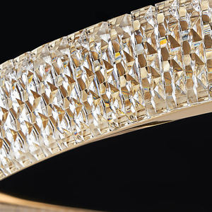 Lampadario Moderno in Cristallo di Lusso, Illuminazione <span class=keywords><strong>a</strong></span> Sospensione LED 6000K Dimmerabile, Corpo in Alluminio, 120W 220V per Soggiorno e Camera da Letto - Product Image 4