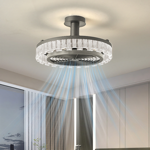 Ventilateur de plafond silencieux avec lumière, design breveté 2025, télécommande, hauteur réglable, protection de sécurité - Doté d'un moteur en cuivre - Product Image 4