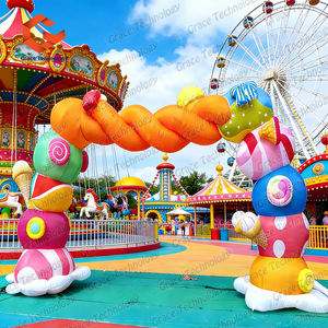 Gerbang Permen Tiup Bentuk Permen Pastel Kustom untuk Acara, Gerbang Tiup Bentuk Permen yang Cerah untuk Promosi - Product Image 2