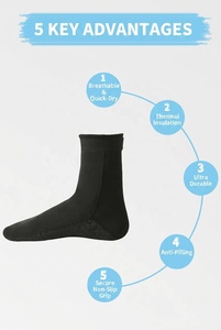 Chaussettes de plongée en néoprène SBR 2-3MM antidérapantes, séchage rapide, mi-mollet, thermiques, parfaites pour la plongée, le snorkeling et le surf - Product Image 3