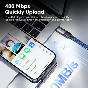 Toocki thiết kế phẳng chống vướng víu chơi <span class=keywords><strong>game</strong></span> USB C để Loại C Cáp sạc nhanh cáp - Product Image 5