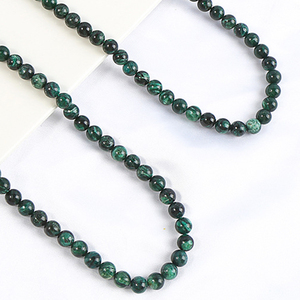 Perles rondes en émeraude naturelle de 6, 8 et 10 mm, perles de guérison, pierres précieuses en vrac pour la fabrication de bijoux - Product Image 3