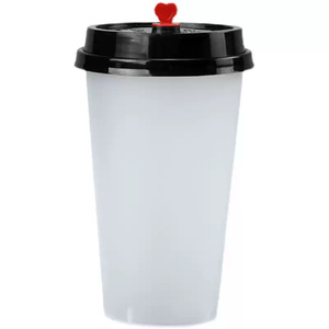 Yueyong Disposable Milk Tea Cup 90mm PP With Lid BPA Free For Party Packaging - Product Image 5