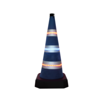 Vente chaude cône de route pliant cône de route solaire lumière 28 pouces cône de route