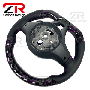 Volante Sportivo in Vera Pelle con LED RPM Personalizzato in Fibra di Carbonio Forgiata per Interni Auto <span class=keywords><strong>Alfa</strong></span> <span class=keywords><strong>Romeo</strong></span> - Product Image 6