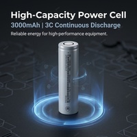 بطارية NORDA 18650 NMC 3.7V 3000mAh 5C عالية التفريغ أسطوانية الشكل جاهزة للاستخدام في أجهزة التبخير والطائرات بدون طيار والنسخ الاحتياطي
