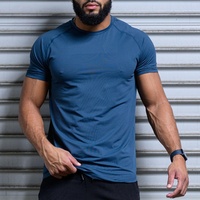 T-shirt de sport pour homme en polyester personnalisé, à manches courtes, léger, à séchage rapide, pour la course à pied, la musculation et la salle de sport