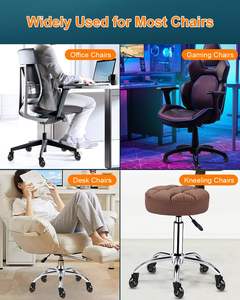 Klare Bürostuhl räder Ersatz gummi räder für Game Desk Universal <span class=keywords><strong>Fit</strong></span> 3-Zoll-Hochleistungs-Stuhlrolle, geräusch frei - Product Image 5