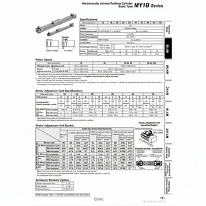 Cilindro sin vástago de SMC Pneumatics, categoría de producto articulado mecánicamente - Product Image 1