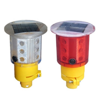 Feux de signalisation LED clignotants solaires pour la construction de barrages de sécurité routière, de ponts, de jardins et de ports, en plastique imperméable pour l'extérieur