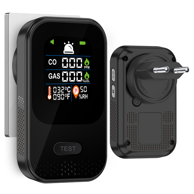 4-in-1 Co&Gas Detector with Temperature and Humidity Direct Insertion Carbon Monoxide Detector Smoke Detector Product Category