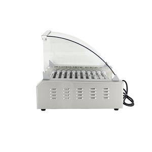 Large Size Stainless Steel 11 Roller Commercial Roller Roaster Sausage <strong>Machine</strong> <strong>Hotdog</strong> Griiling <strong>Machine</strong> With Glass Cover - Product Image 5