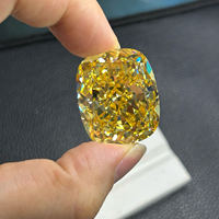Zircon cubique jaune de grande taille 25x30 mm, forme de coussin allongé, 178 carats, pierre CZ pour bijoux