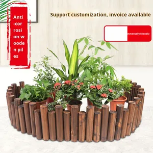 Anticorrosive Eco-Friendly Nature <strong>Wood</strong> <strong>Garden</strong> Fence Outdoor Yard Solid <strong>Wood</strong> Pier Landscaping Decoration Carbonized <strong>Wood</strong> <strong>Stake</strong> - Product Image 4