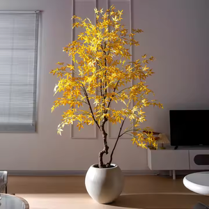 Haute qualité géant artificiel érable arbre plante haute Simulation arbre en <span class=keywords><strong>pot</strong></span> Simulation plantes jaune faux arbre bonsaï décor à la maison - Product Image 2