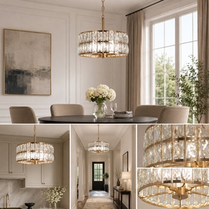 Customized Classic Iron Crystal Chandelier Hotel Restaurant Kitchen Decorative Lighting Pendant <b>Lamp</b> Chandeliers Pendant Lights - Product Image 2