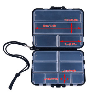 12*10*3,5 cm compartimentos portátiles <span class=keywords><strong>caja</strong></span> <span class=keywords><strong>de</strong></span> aparejos <span class=keywords><strong>de</strong></span> <span class=keywords><strong>pesca</strong></span> señuelos <span class=keywords><strong>de</strong></span> pescado soporte <span class=keywords><strong>de</strong></span> almacenamiento <span class=keywords><strong>de</strong></span> plástico <span class=keywords><strong>caja</strong></span> cuadrada (QT062) - Product Image 5