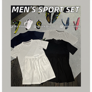 Conjunto Deportivo para Hombre, Camiseta Transpirable de Secado Rápido con Detalles Reflectantes y Pantalones Cortos Deportivos, Ropa Deportiva para Correr, Gimnasio y Entrenamiento al Aire Libre - Product Image 2