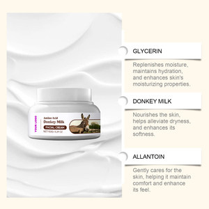 Crème visage au lait d'ânesse personnalisée <span class=keywords><strong>pour</strong></span> peaux sensibles, niacinamide, collagène, glycérine, arbutine, sans sulfate, éclaircissante, hydratante - Product Image 4