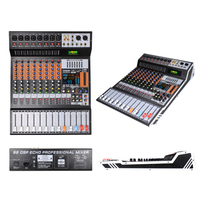 Console de mixage audio numérique professionnelle 8/12/16 canaux avec alimentation fantôme 48V, effets DSP, USB pour scène, mariage, studio