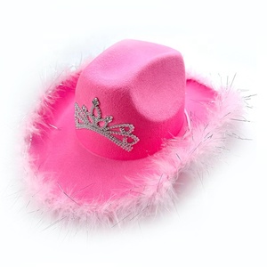 <span class=keywords><strong>Sombrero</strong></span> de fiesta de Halloween de Navidad Fiesta de baile de Carnaval Corona Pluma <span class=keywords><strong>Princesa</strong></span> Borde ancho <span class=keywords><strong>Sombrero</strong></span> de <span class=keywords><strong>vaquero</strong></span> occidental <span class=keywords><strong>Sombrero</strong></span> de <span class=keywords><strong>vaquero</strong></span> - Product Image 2