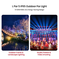 Projecteur LED extérieur L Par 5 IP65 5x20W RGBL avec contrôle DMX512, température de couleur 2700-6500K, résistant à la corrosion du sel, garantie 3 ans