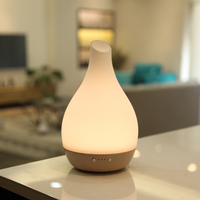 2021 haute qualité céramique bois ultrasons décoration de la maison Art humidificateur lumière LED huile essentielle diffuseur d'arôme