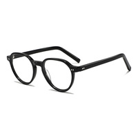 Lunettes rondes en acétate pour femmes MS 5001 Premium, branches simples, finition soignée, artisanat supérieur, chic et luxueux