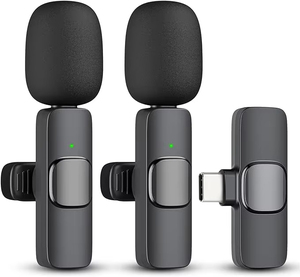 De Buena <span class=keywords><strong>Calidad</strong></span> 2 en 1 Solapa K9 Micrófono Inalámbrico Grabación Portátil Mini Micrófono con Los <span class=keywords><strong>Mejores</strong></span> Precios - Product Image 1