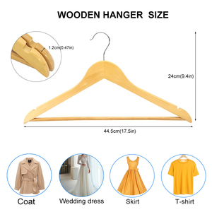 Échantillon Gratuit – <span class=keywords><strong>Cintre</strong></span> Rond en Bois Personnalisable pour Vêtements d'Enfants, Idéal pour Garde-Robe, Manteaux, Costumes, avec Logo, pour Usage Commercial ou Domestique - Product Image 2