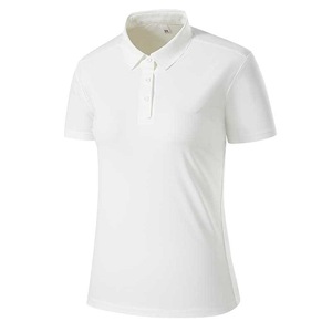 Polo à manches courtes unisexe en nylon 175g, infroissable, pour l'été, tenue de travail professionnelle, tissu tissé avec étiquette - Product Image 5