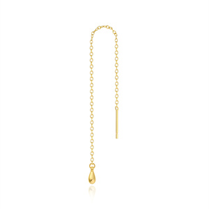 Élégantes boucles d'oreilles pendantes en argent sterling S925 plaqué or pour femmes, bijoux minimalistes hypoallergéniques pour un usage quotidien - Product Image 2