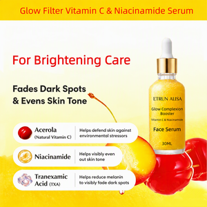 Suero Facial Iluminador ETRUN ALISA con Vitamina C, Niacinamida <span class=keywords><strong>y</strong></span> Ácido Tranexámico para Reducir Manchas Oscuras <span class=keywords><strong>y</strong></span> Reparar la Barrera Cutánea OEM ODM - Product Image 5