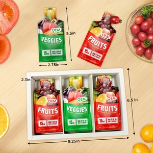 OEM Özel Etiketli Meyve ve Sebze Takviyesi Meyve ve Sebze Suyu Jeli, Doğal Enerji İçin Vitaminli - Product Image 4