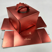 Boîtes rigides de luxe haut de gamme avec effet de marquage à chaud en or, logo personnalisé imprimé, recyclables et portables pour pâtisserie et pâtisseries artisanales