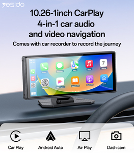 Yesido <span class=keywords><strong>KM19</strong></span> BT5.2 Pantalla HD de 60Hz con cámara de respaldo delantera y trasera 10,26 pulgadas 4 en 1 Car Audio/video Navigation Car Play - Product Image 2