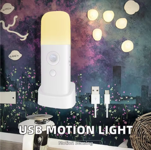 Modern Portable <b>USB</b> <b>Rechargeable</b> LED Night <b>Light</b> with Motion Sensor, Dimmable Warm White for Bedroom - Product Image 2