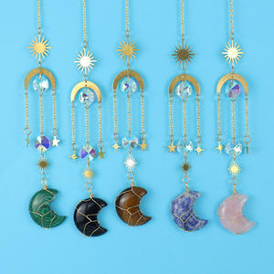 Atrapasol de Cristal con Forma de Luna, Adorno Colgante de Cristal Natural con Forma de Estrella y Luna para Decoración <span class=keywords><strong>del</strong></span> Hogar, Ventana, Manualidades de Cristal - Product Image 6